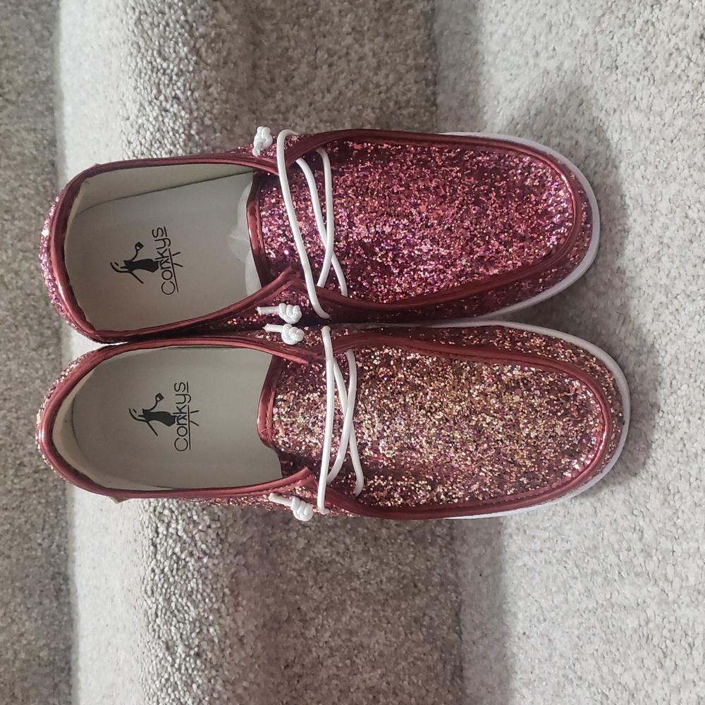 Maroon glitter shoes NIB Size 8 Only - Picture 5 of 10